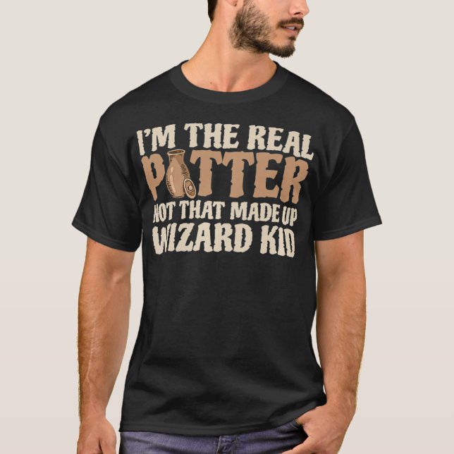 T-shirt Je suis le vrai Potter Pas que fait sorcier enfant (Devant)