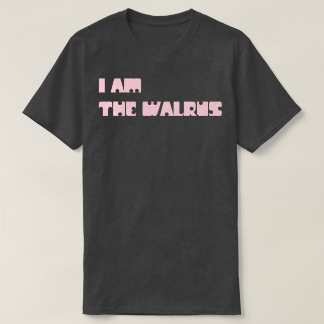 T-shirt Je Suis Le Walrus Rose (Design devant)