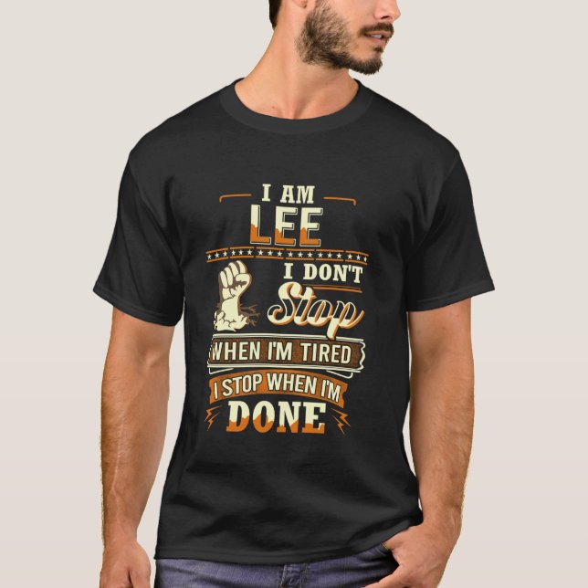 T-shirt Je suis Lee Shirt Personnalisé Lee Nom (Devant)