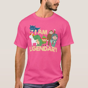 T-shirt Je Suis Légendaire - Unicorn Mermaid Trex Dragon