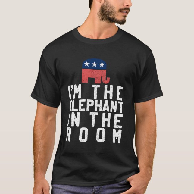T-shirt Je Suis L'Éléphant Dans La Chambre Des Républicain (Devant)