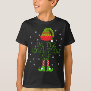 T-shirt Je suis l'Elf Etudes Sociales Funny Enseignant Noë
