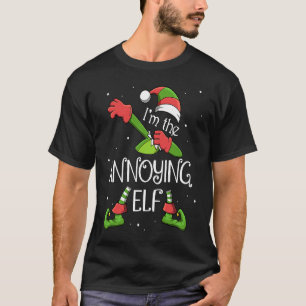 T-shirt Je suis l'elfe agaçant Dabbing Santa Claus Noël po