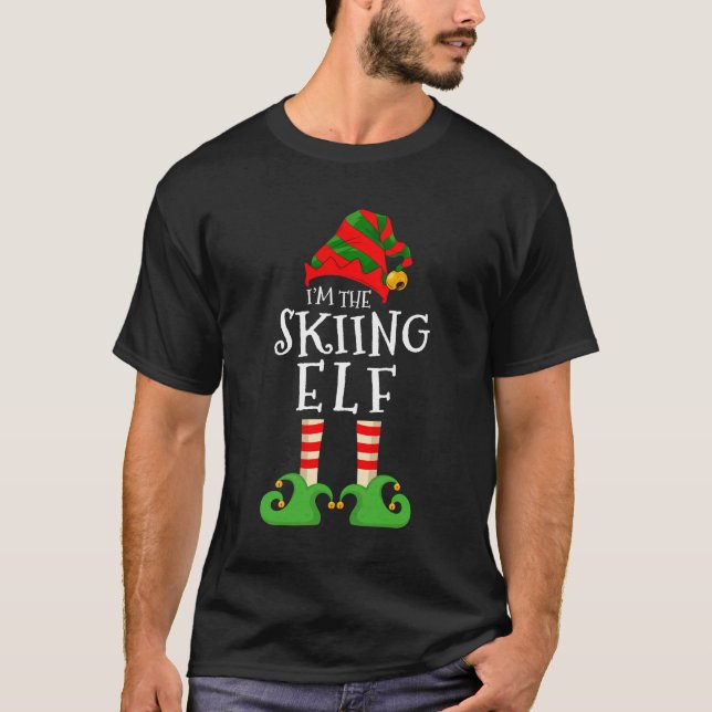 T-shirt Je Suis L'Elfe De Ski Drôle Correspondant Au Pyjam (Devant)