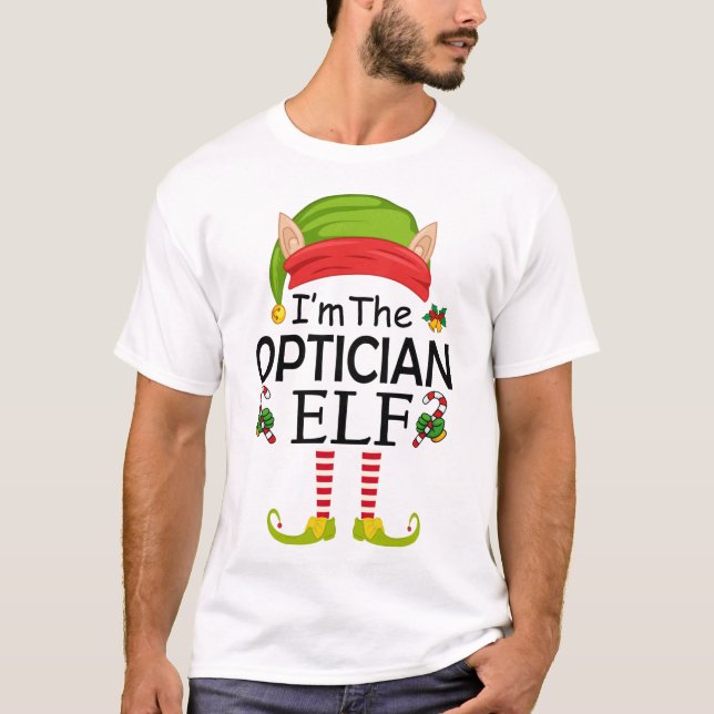 T-shirt Je suis l'elfe opticien (Devant)