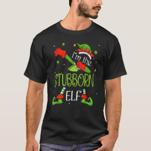 T-shirt Je suis l'elfe têtu Dabbing Père Noël Noël Fami