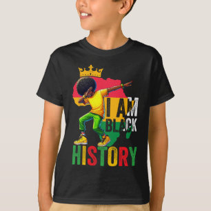 T-shirt Je suis les enfants de l'histoire noire garçons ho