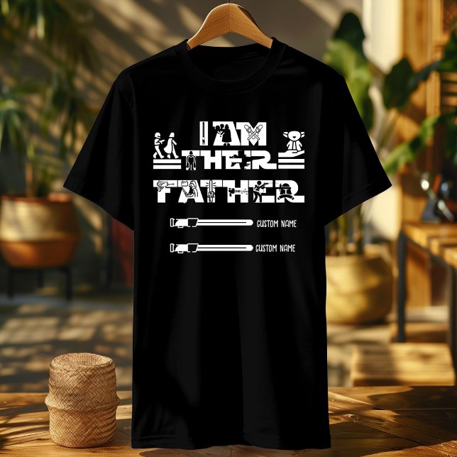 T-shirt Je suis leur père lightsaber signe personnalisé (Créateur téléchargé)