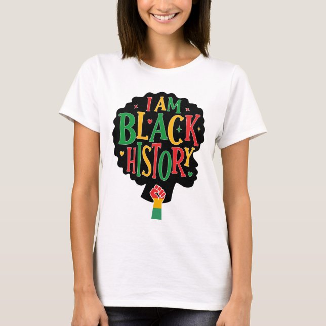 T-shirt Je suis l'histoire des Noirs - Juneteenth (Devant)