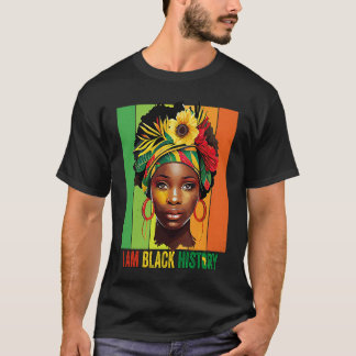 T-shirt JE SUIS L'HISTOIRE NOIRE Mois Reines Noires Femmes