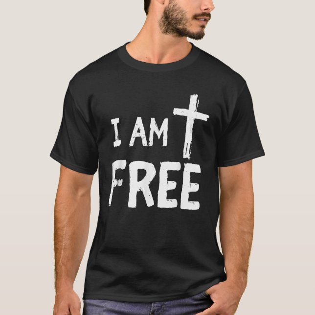 T-shirt Je Suis Libre Et Fière Chrétienne (Devant)