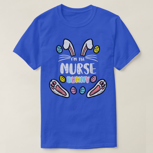 T-shirt Je Suis L'Infirmière Bunny mignonne Pâques Corresp (Design devant)