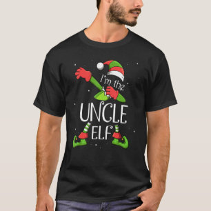 T-shirt Je suis L'Oncle Elf Dabbing Santa Claus Famille de