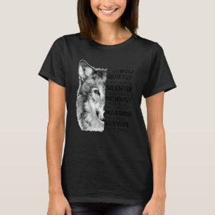 T-shirt Je Suis Loup Tranquillement Je Vais Endurer Silenc