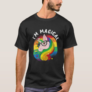 T-shirt Je suis Magical Lesbian Rainbow Unicorn Gay pride