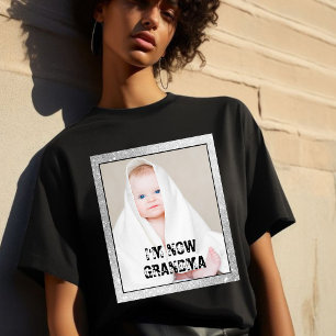 T-shirt JE SUIS MAINTENANT GRAND-MÈRE & photo de petit-enf