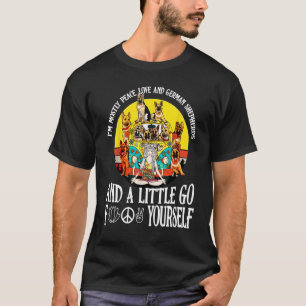 T-shirt Je Suis Majoritairement Peace Love Et Bergers Alle
