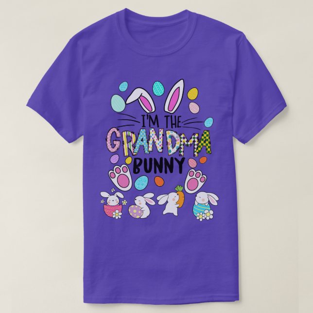 T-shirt Je Suis Mamie Bunny Matching Famille Pâques Fête (Design devant)