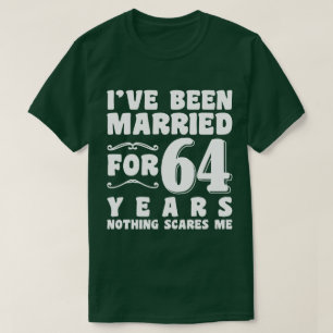 T-shirt Je suis marié depuis 64 ans Grands-parents Cool