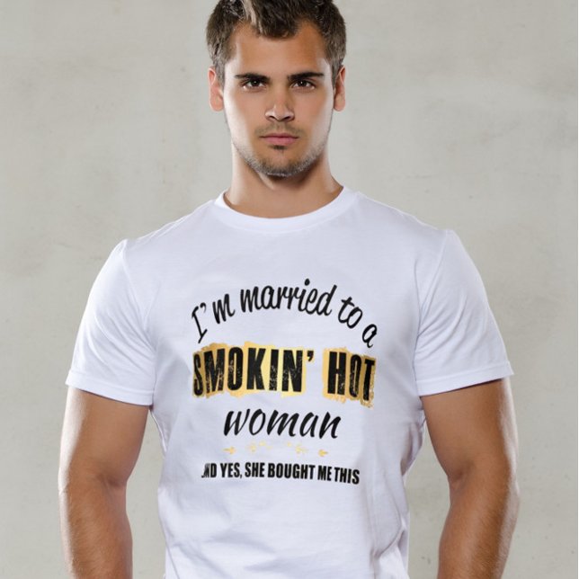 T-shirt Je suis mariée à une femme chaude fumeuse (Créateur téléchargé)