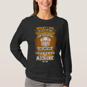 T-shirt Je Suis Mécanicien Jusqu'À Ce Que Je Meure Grease 