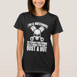 T-shirt Je Suis Mécanicien Votre Femme Vous Appelle Ne Peu