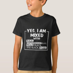 T-shirt Je Suis Mixte Fier Noir Personnes Histoire Mois Ca