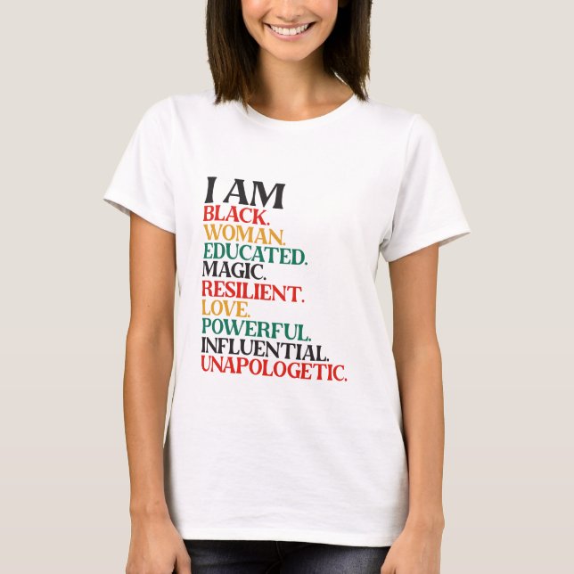 T-shirt JE SUIS - Mois de l'histoire des Noirs (Devant)