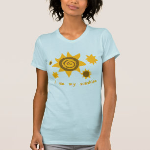 T-shirt Je Suis Mon Soleil Jaune Fleurs Brown Soleil Ciel 