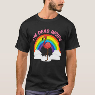 T-shirt Je suis mort dans un Flamant rose mignon Sarcastiq
