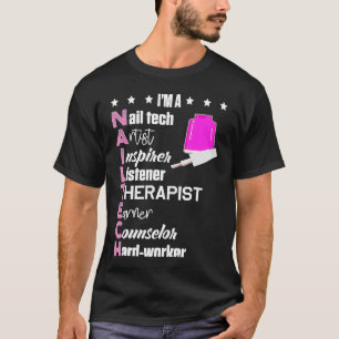 T-shirt Je suis Nail Tech Définition Manicuriste Conseil p
