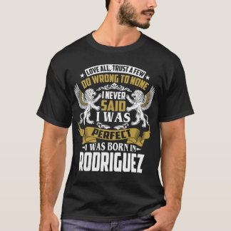 T-shirt Je Suis Né À RODRIGUEZ Nom De Famille