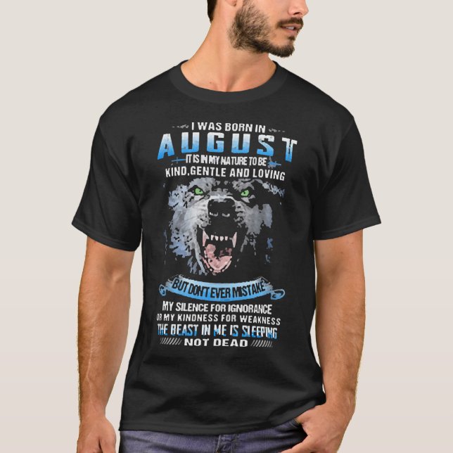 T-shirt Je Suis Né En Août (Devant)