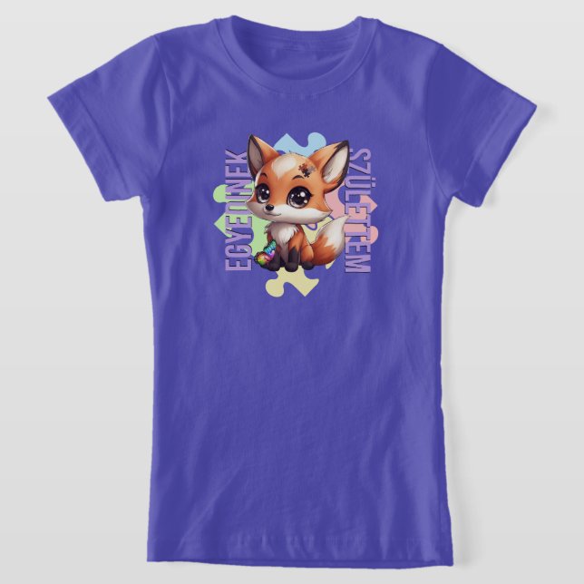 T-Shirt Je suis né unique - design renard | Mon système  (Poser)