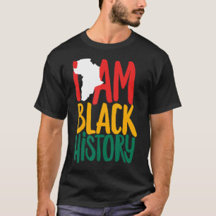 T-shirt Je Suis Noir Histoire Afro-Américaine Noir
