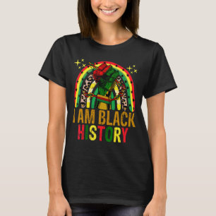 T-shirt Je Suis Noir Histoire Femmes Africain Arc-En-Ciel