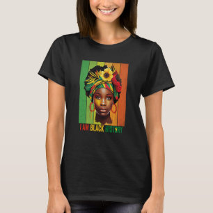 T-shirt JE SUIS NOIR HISTOIRE Femmes Filles Reine Noire Mo