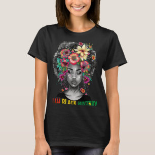 T-shirt JE SUIS NOIR HISTOIRE Femmes Filles Reine Noire Mo