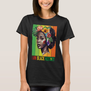 T-shirt JE SUIS NOIR HISTOIRE Femmes Filles Reine Noire Mo