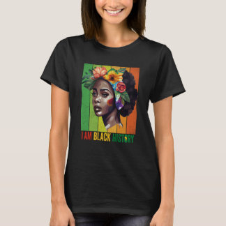 T-shirt JE SUIS NOIR HISTOIRE Femmes Filles Reine Noire Mo