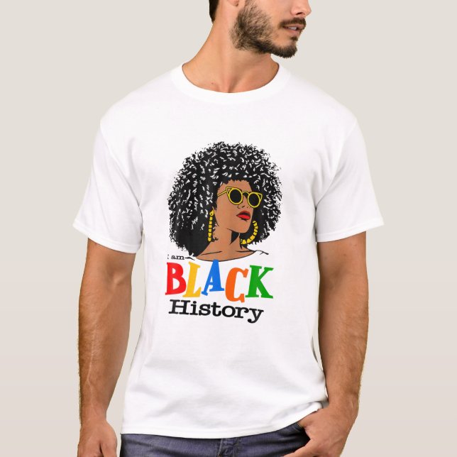 T-shirt Je suis Noir Histoire Femmes fortes (Devant)