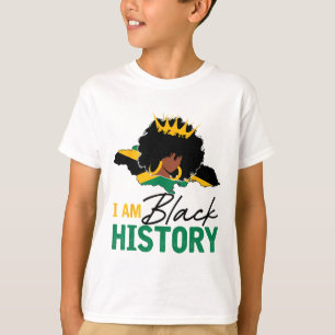 T-shirt Je Suis Noir Histoire Jamaïque Reine Et Jamaïcain 