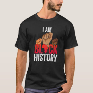 T-shirt Je Suis Noir Histoire Lutter Main Noir Histoire Mo