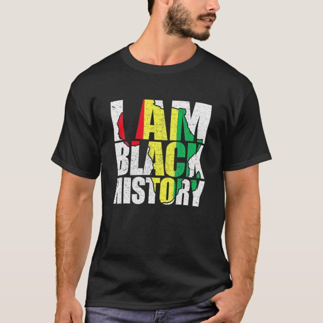 T-shirt Je Suis Noir Histoire Melanin Fierté Histoire Mois (Devant)