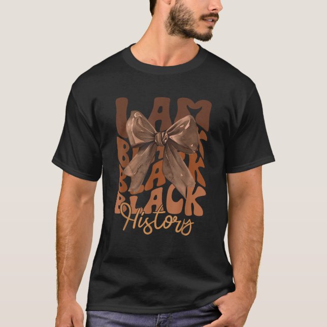 T-shirt Je Suis Noir Histoire Mois Coquette Bow African Am (Devant)