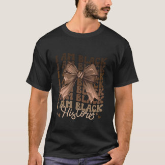 T-shirt Je Suis Noir Histoire Mois Coquette Bow African Am