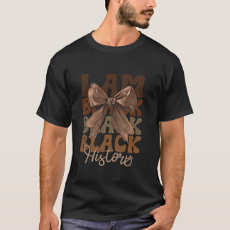 T-shirt Je Suis Noir Histoire Mois Coquette Bow African Am