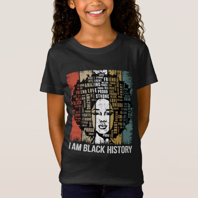 T-Shirt Je Suis Noir Histoire Mois Fier Africain-Américain (Devant)