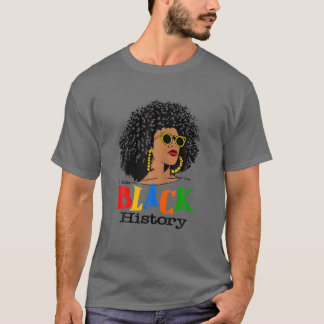 T-shirt Je Suis Noir Histoire Tee Noir Histoire Mois- Roug