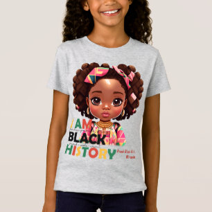 T-Shirt Je Suis Noire Histoire-Belle Joyeuse Fille Noire